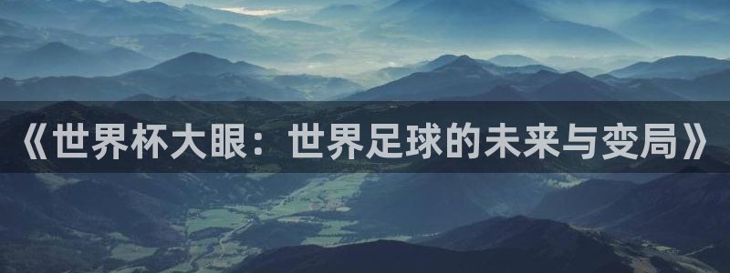世界杯欧洲区预选赛：《世界杯大眼：世界足球的未来与变局》